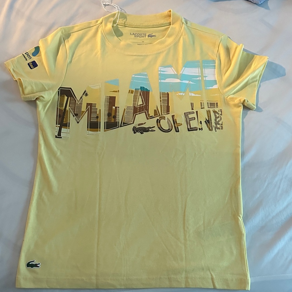Lacoste Light Yellow Miami Open Tee